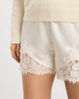 Elora Satin Shorts - Cream