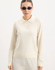 Petrea Knit Polo - Cream
