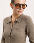 Ines Polo Cardigan - Mocha