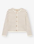 Sienna Cardigan - Striped Beige