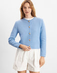 Sienna Cardigan - Knitted Blue