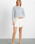 Sienna Cardigan - Striped Blue