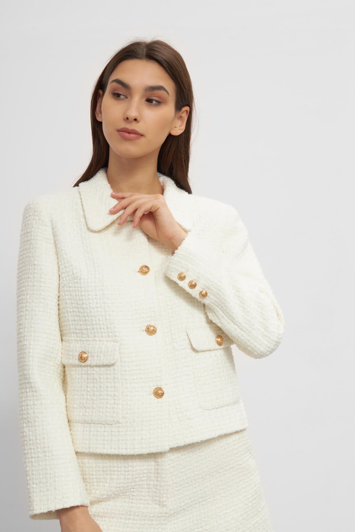 Verona Boucle Jacket - Off-White